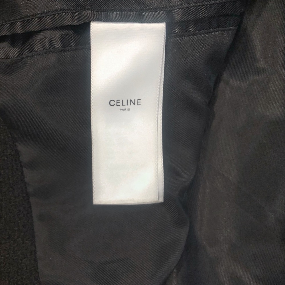 Celine x Hedi Slimane Black Western Teddy Varsity Jacket US L / EUR 54 - Picture 6 of 10